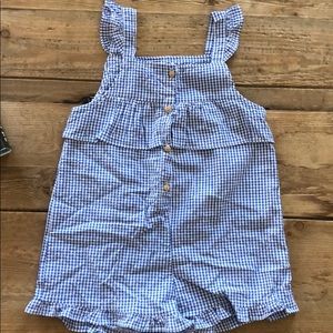 Gingham romper like new/worn once-picky toddler